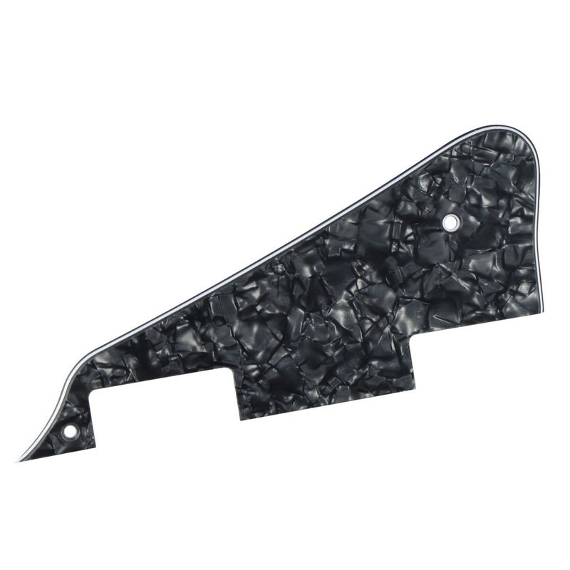FLEOR 4Ply Black Pearl Pickguard Back Plate Screws Set & Switch Ring & Bracket Fit LP Style Guitar Pickguard Replacement - Image 3